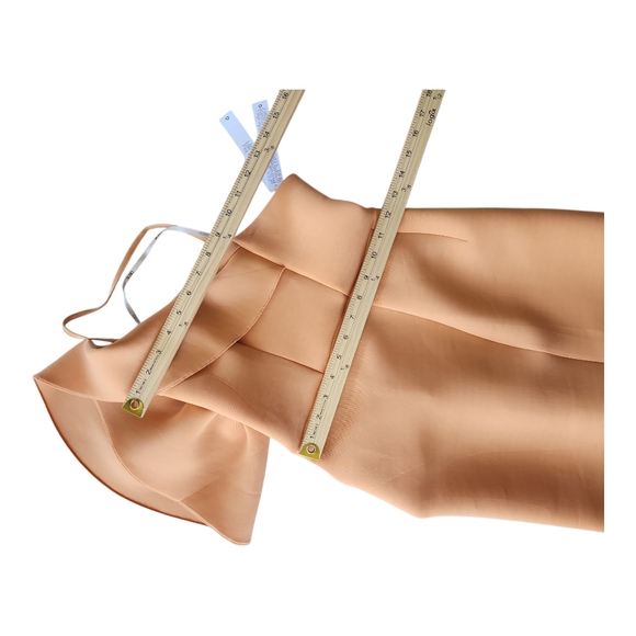 ASOS Pale Peach-Orange Asymmetrical Ruffled One-Shoulder Dress — Size 4, NWT - Picture 6 of 12